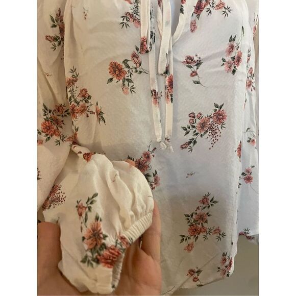 New Rewind Floral Boho Peasant Long Sleeve Top Size Extra Small - Picture 2 of 4